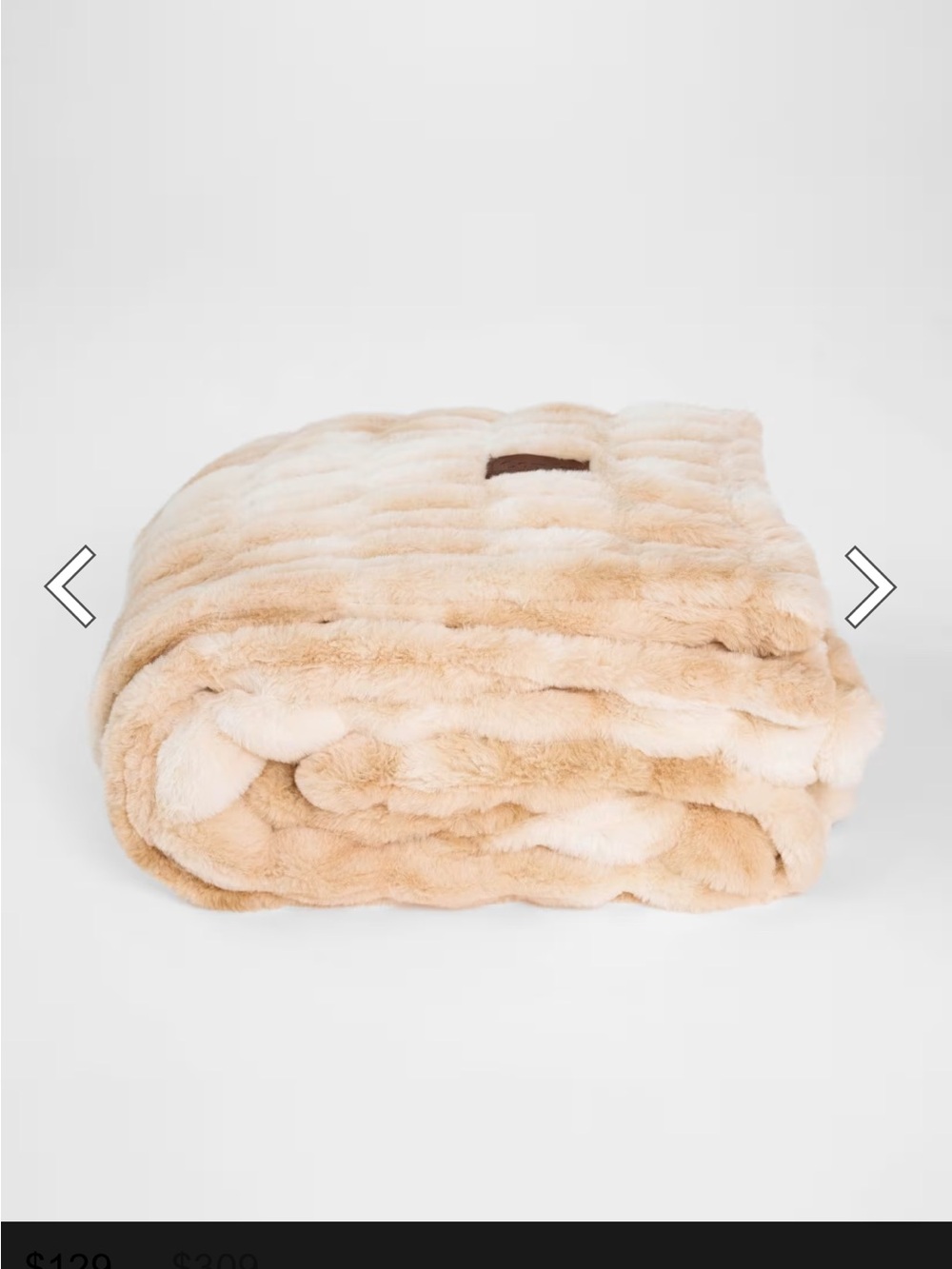 Comfrt NIB Large Dreamer Blanket Cappuccino